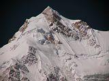 Manaslu 07 13 Manaslu Summit Close Up From Pung-gyen Gompa Here�s a close up of the main summit of Manaslu (8163m) from the Pung-gyen gompa (3870m).